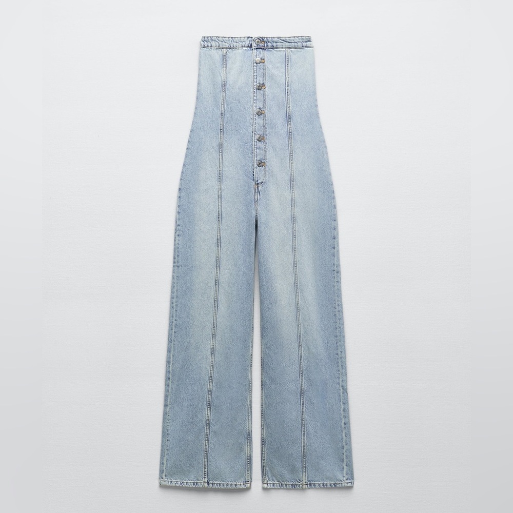 NWT Zara TRF denim jumpsuit